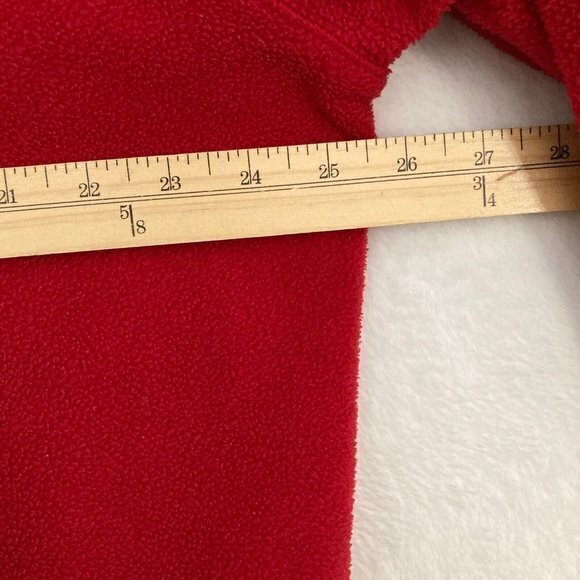 Disney Winnie The Pooh Fleece Sweater Womens XL Red 1/4 Zip Pullover Embroidered - Picture 10 of 12